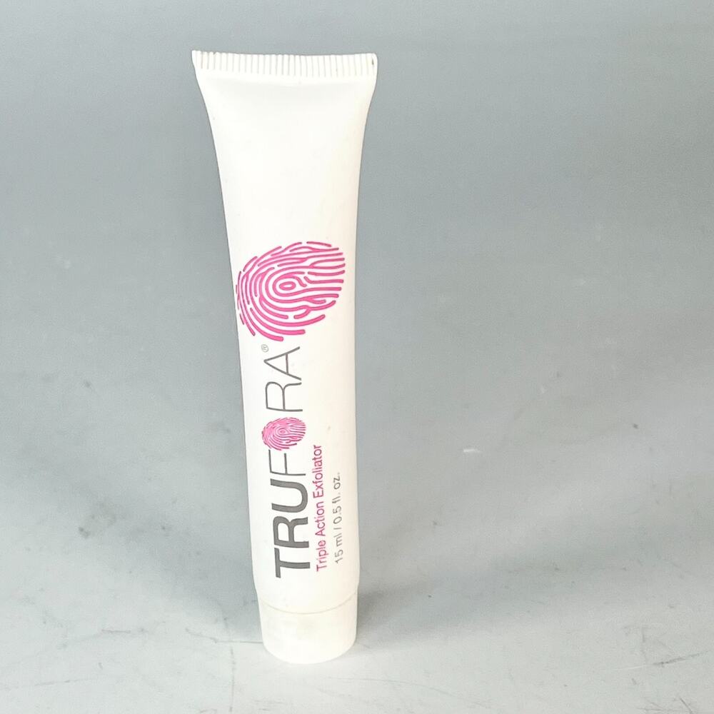 Trufora Triple Action Exfoliator Mask Kaolin Clay Bamboo Travel .5 oz 15 ml New
